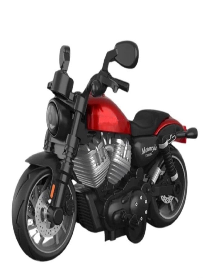 IndusBay® 5 Metal Diecast Alloy Mini Sports Motorcycle Toy for Home Decot Collectable Pull Back Collectable Super Bike Toy, Red - Image 1